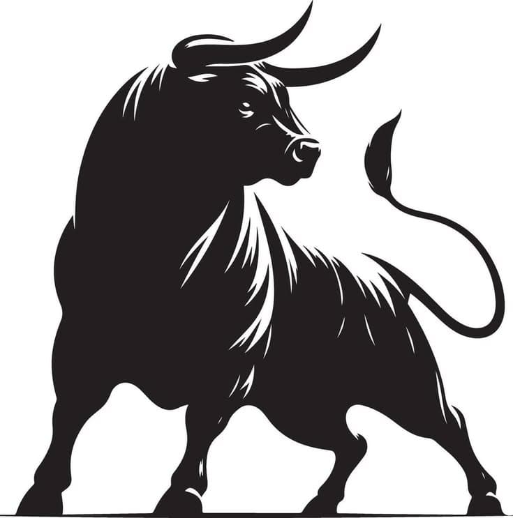 Bull Stencil Art